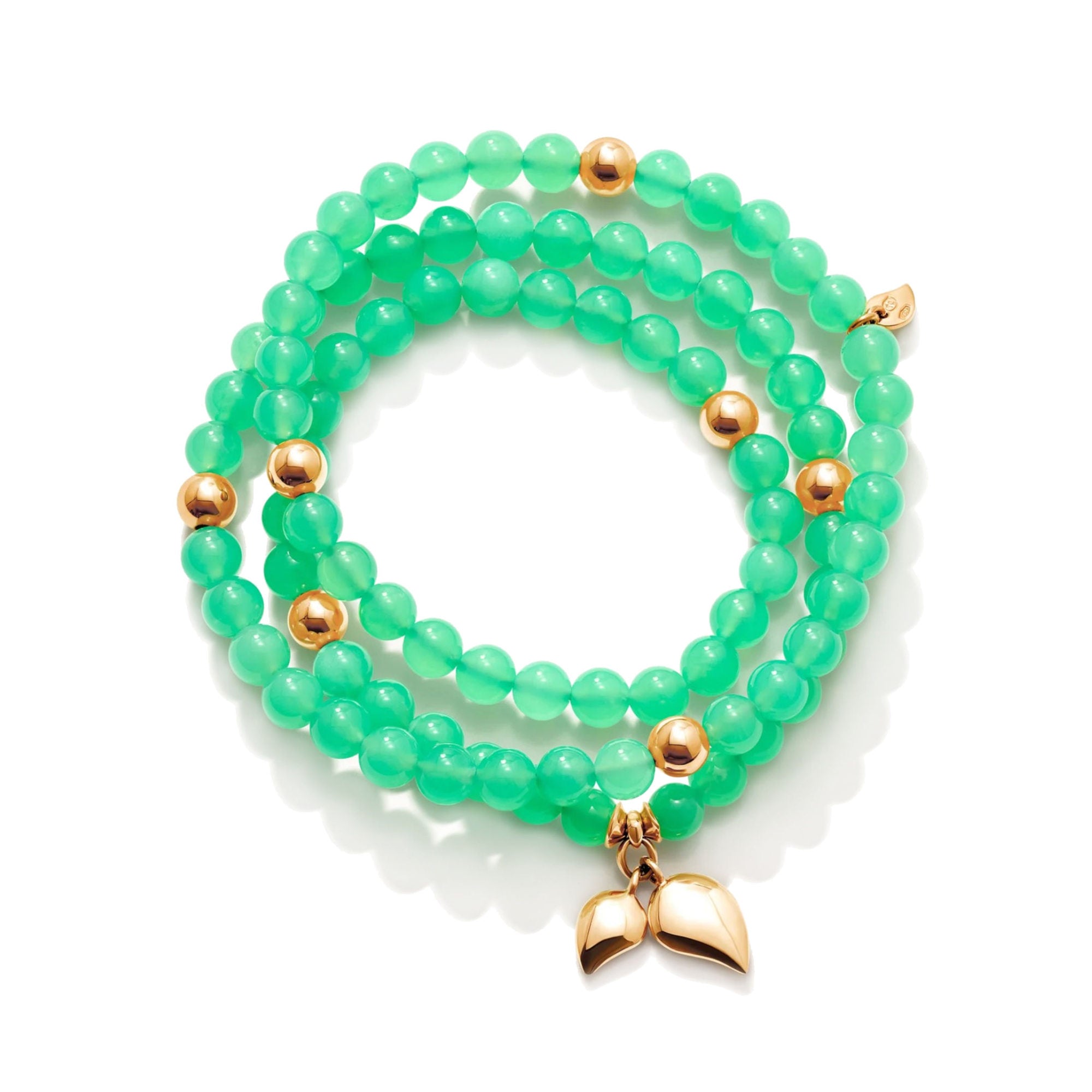 Tamara Comolli INDIA Armband (B-IND-Chry-3-s-rg) aus Roségold mit Chrysopras