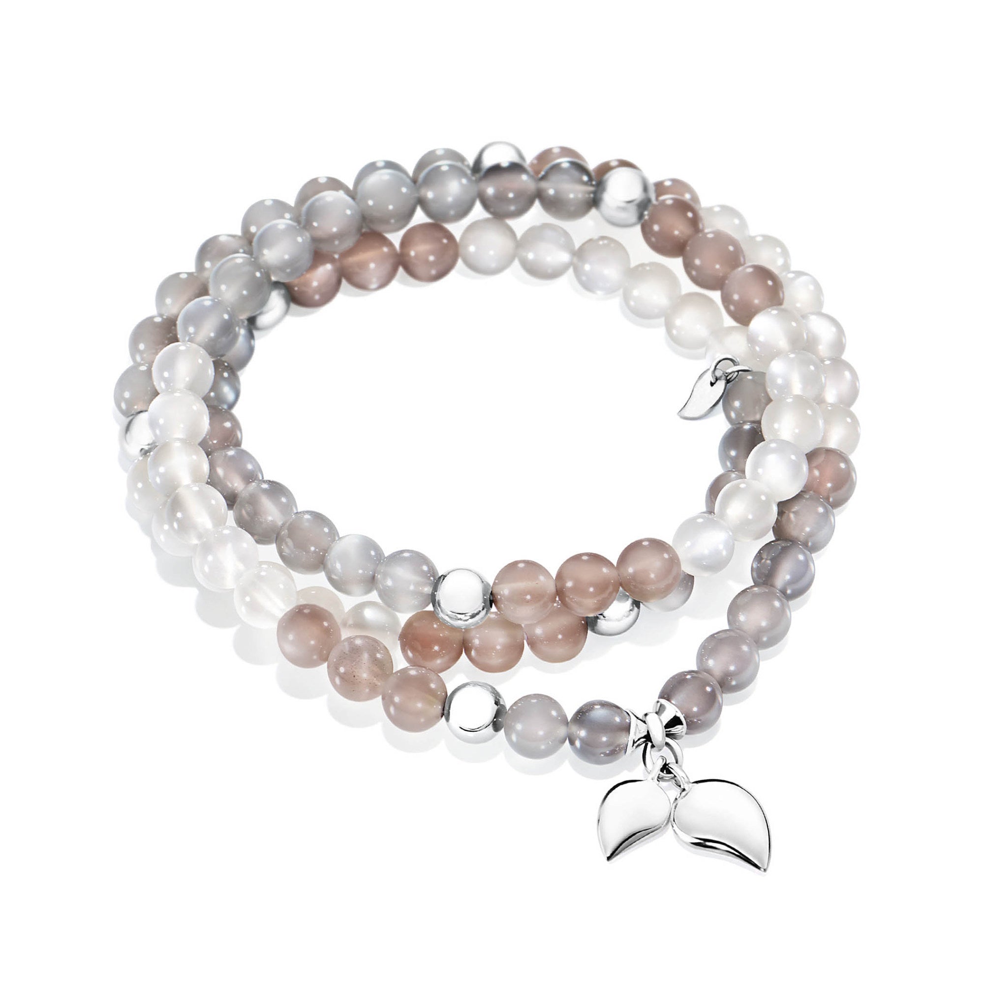 Tamara Comolli INDIA Armband 'Cashmere' Medium (B-IND-Cas-m-wg) aus Weißgold mit Mondstein