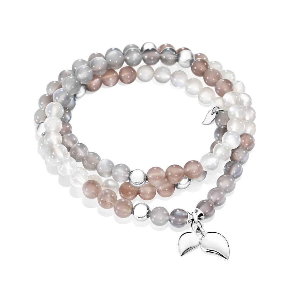 Tamara Comolli INDIA Armband 'Cashmere' Medium (B-IND-Cas-m-wg) aus Weißgold mit Mondstein