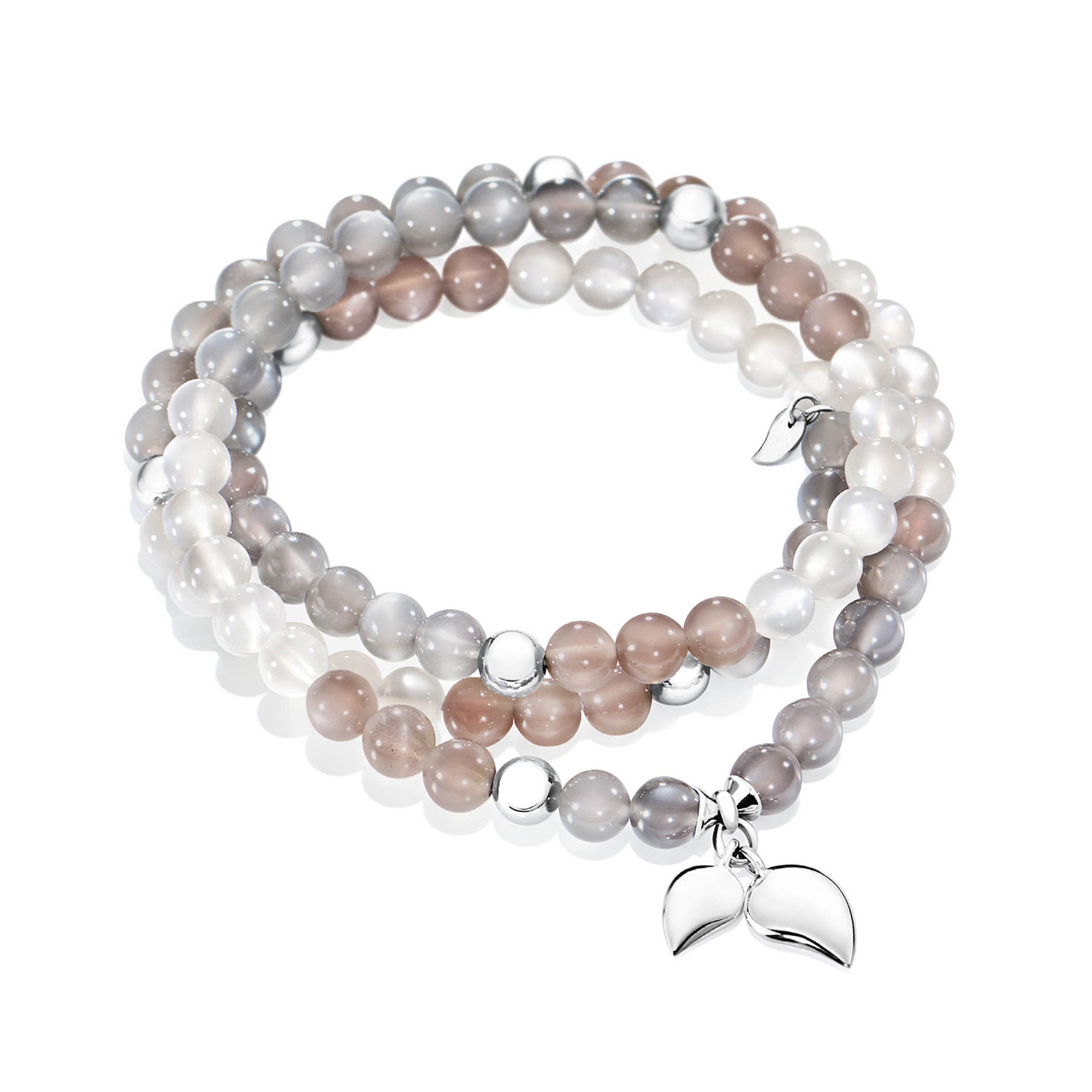 Tamara Comolli INDIA Armband 'Cashmere' Small (B-IND-Cas-s-wg) aus Weißgold mit Mondstein