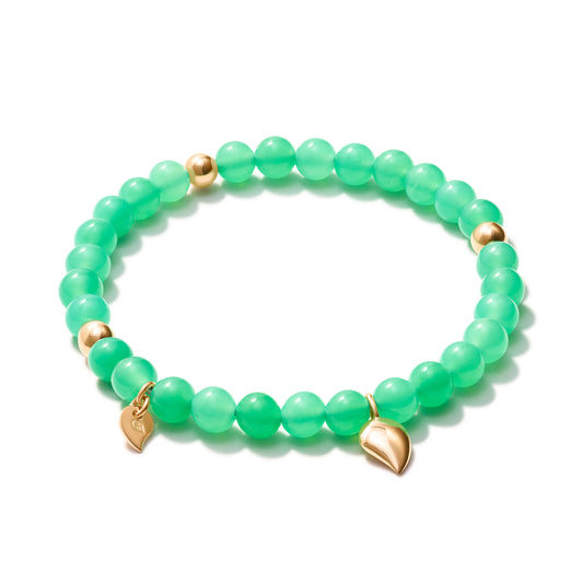 INDIA Armband Chrysoprase, Roségold • Chrysopras von Tamara Comolli (B-IND-Chry-1-m-rg)