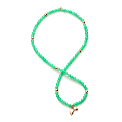 INDIA Armband medium Chrysoprase, Roségold • Chrysopras von Tamara Comolli (B-IND-Chry-3-m-rg)