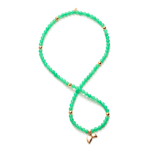 INDIA Armband medium Chrysoprase, Roségold • Chrysopras von Tamara Comolli (B-IND-Chry-3-m-rg)
