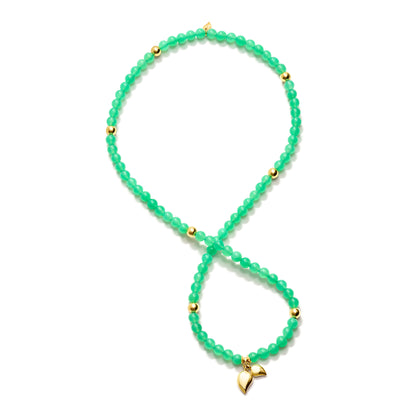Tamara Comolli INDIA Armband mit Chrysoprase Medium (B-IND-Chry-3-m-yg) aus Gelbgold mit Chrysopras
