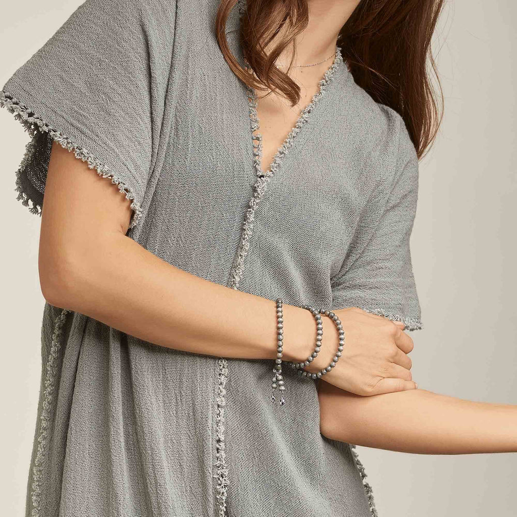 Tamara Comolli INDIA Armband mit Greywood Medium (B-IND-GW-m-wg) aus Weißgold