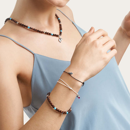 Tamara Comolli INDIA Armband mit Snakewood und Türkis Medium (B-IND-SWTur-1-m-wg) aus Weißgold mit Türkis