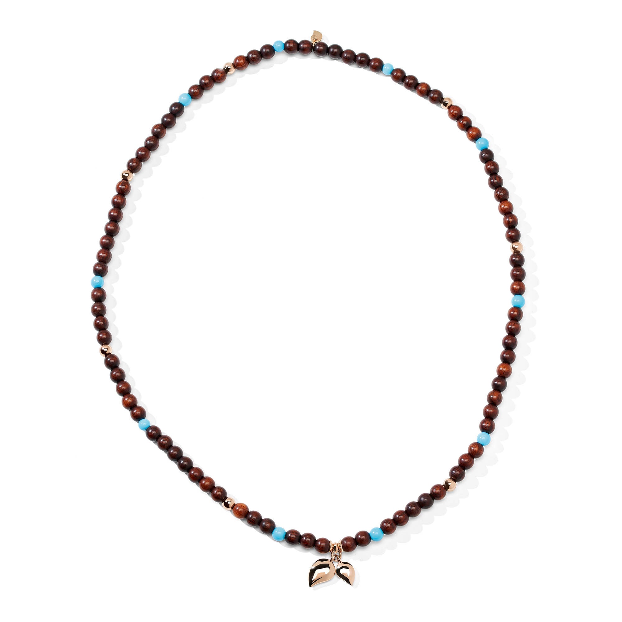 Tamara Comolli INDIA Armband mit Snakewood und Türkis Medium (B-IND-SWTur-3-m-rg) aus Roségold mit Türkis