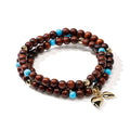 Tamara Comolli INDIA Armband mit Snakewood und Türkis Medium (B-IND-SWTur-3-m-yg) aus Gelbgold mit Türkis