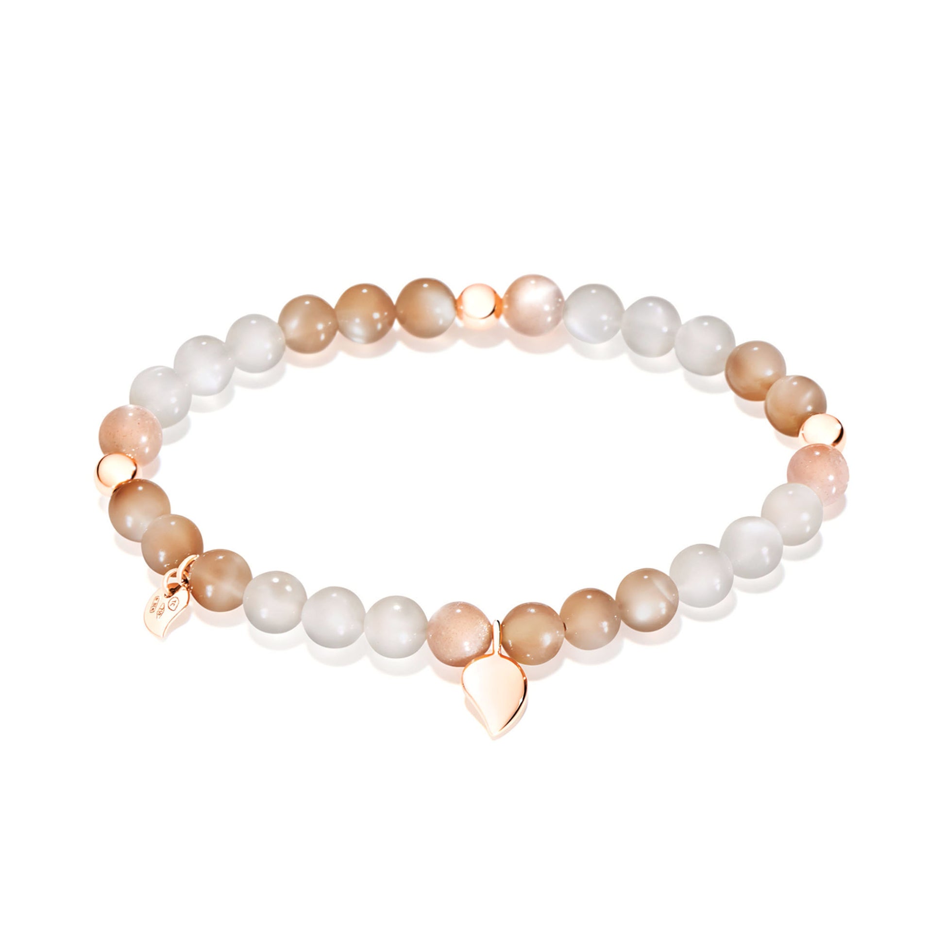 Tamara Comolli INDIA Drop Armband 'Camel' Medium (B-IND-Camel-Dr-mrg) aus Roségold mit Mondstein