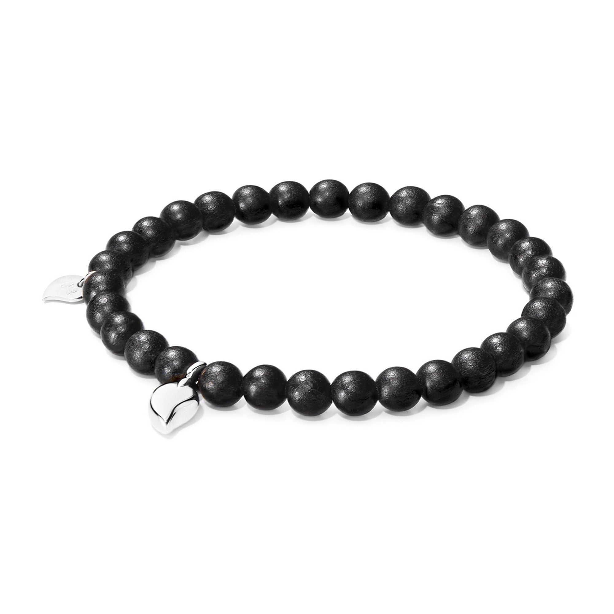 Tamara Comolli INDIA Drop Armband mit Ebenholz Large (B-IND-EW-Dr-l-wg) aus Weißgold