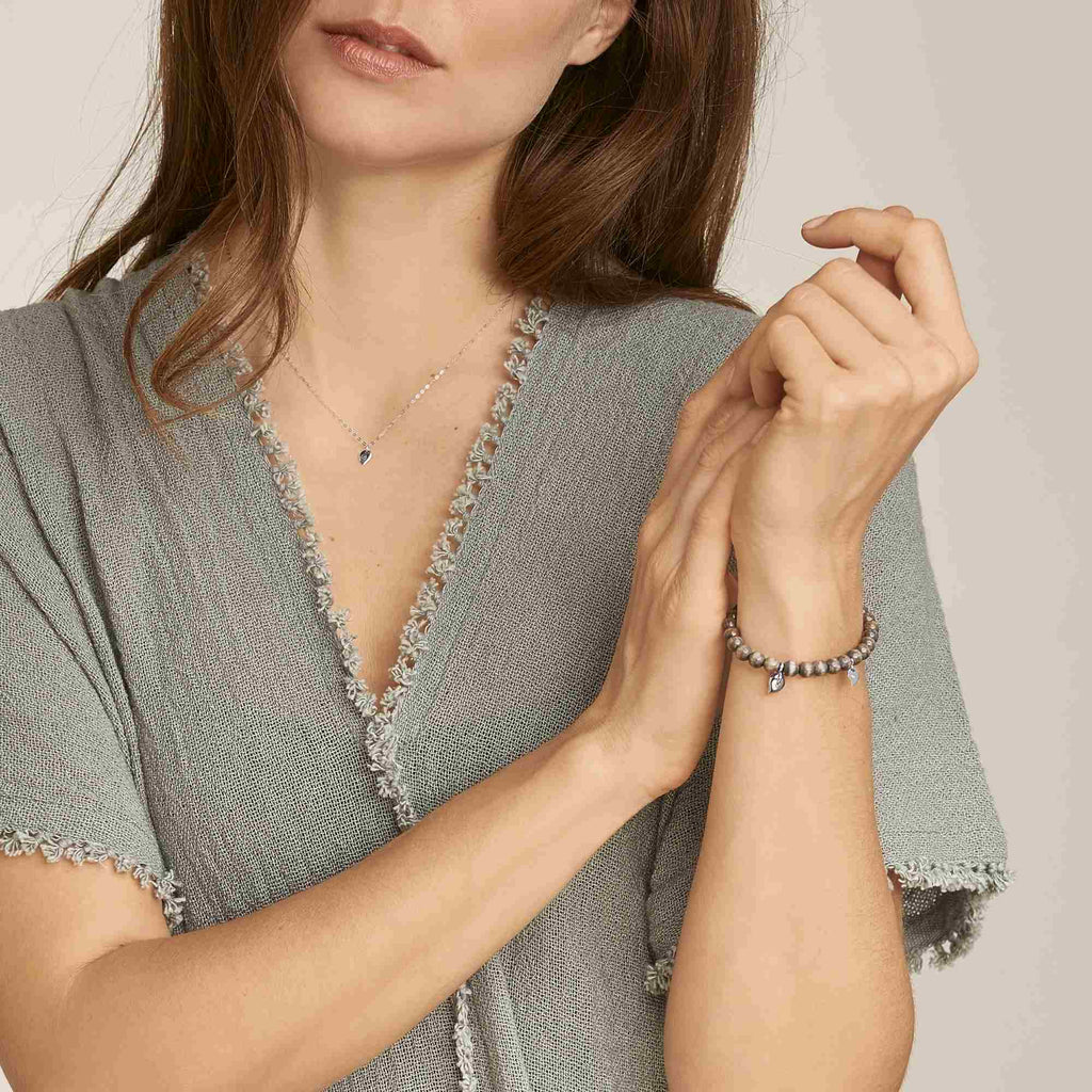 Tamara Comolli INDIA Drop Armband mit Greywood Small (B-IND-GW-Dr-s-wg) aus Weißgold