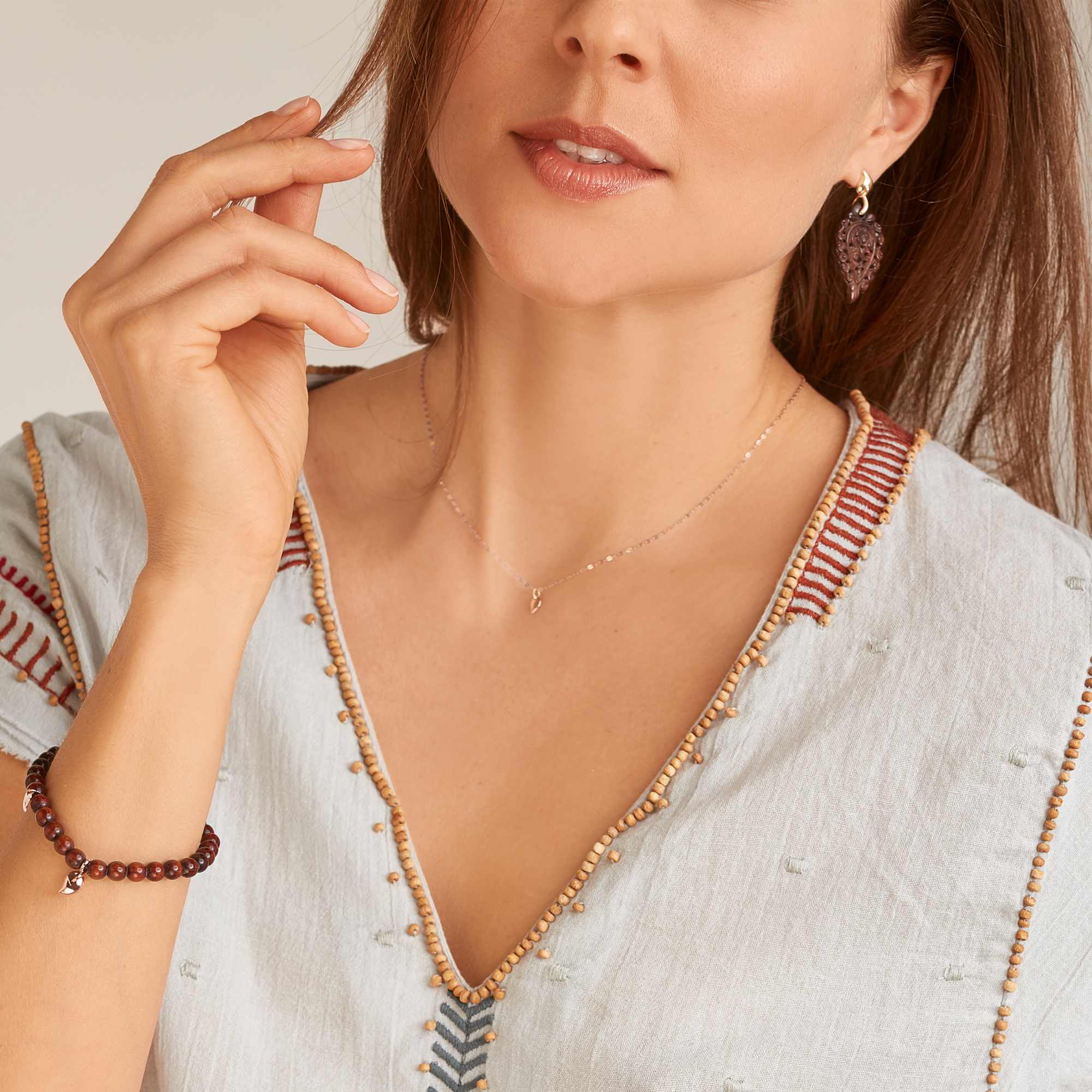 Tamara Comolli INDIA Ohrhänger (E-IND-SW-rg) aus Roségold