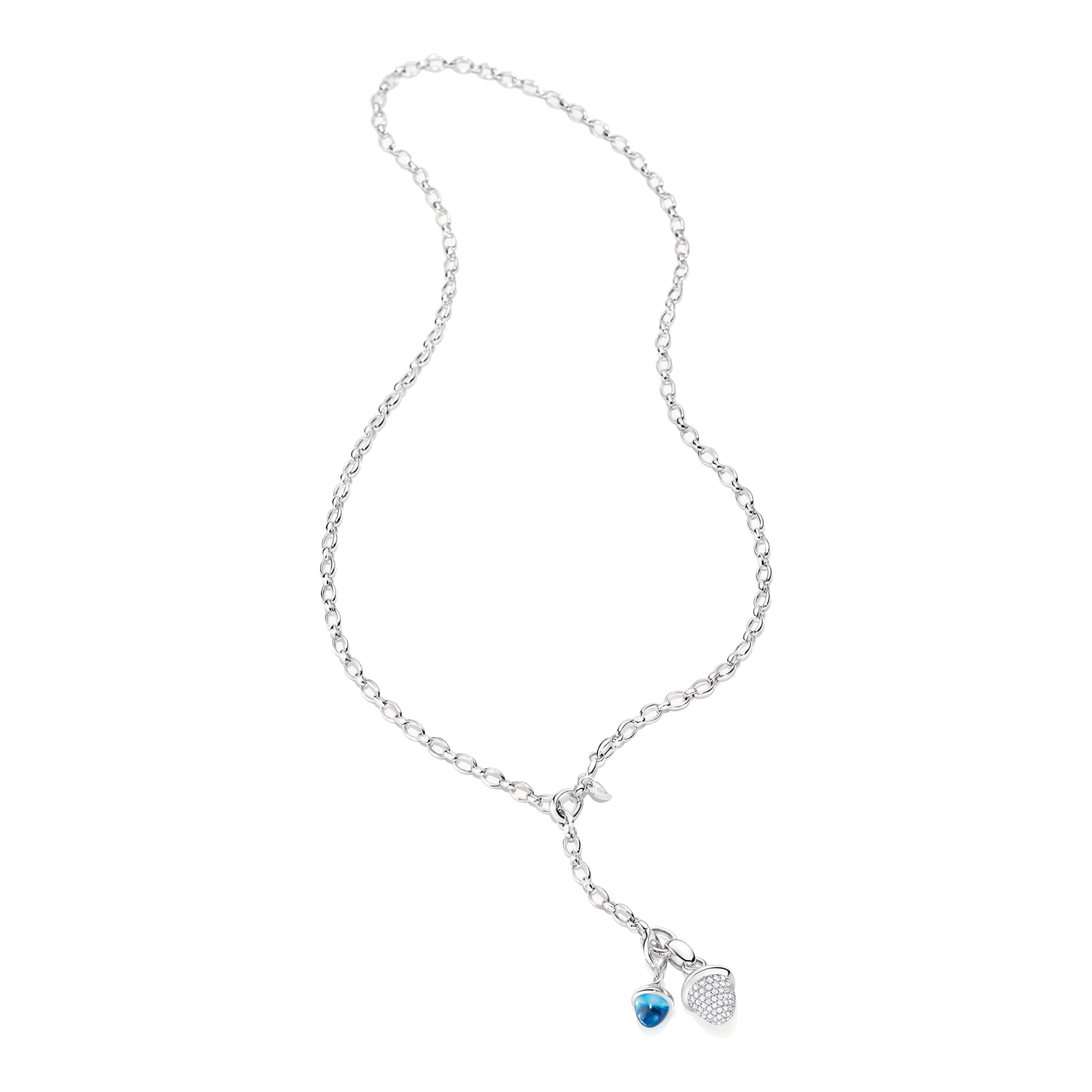 Tamara Comolli LARIAT Halskette (N-LAR-60-wg) aus Weißgold