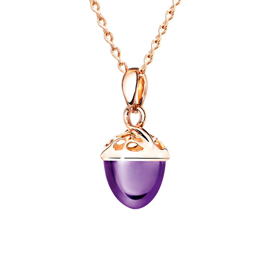 MIKADO Anhänger Bouquet XL Fairy Amethyst, Roségold • Amethyst von Tamara Comolli (P-MB-XL-f-Am-rg)