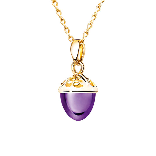 MIKADO Anhänger Bouquet XL Fairy Amethyst, Gelbgold • Amethyst von Tamara Comolli (P-MB-XL-f-Am-yg)