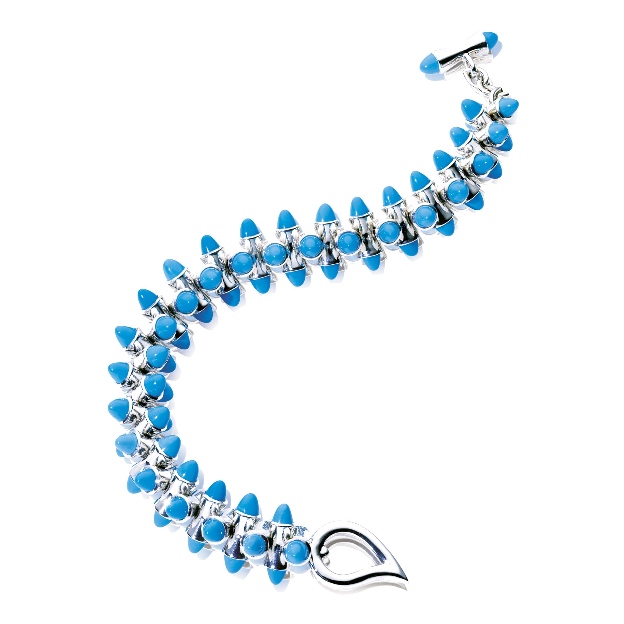 Tamara Comolli MIKADO Armband 'Turquoise' (B-MC-Tur-wg) aus Weißgold mit Türkis