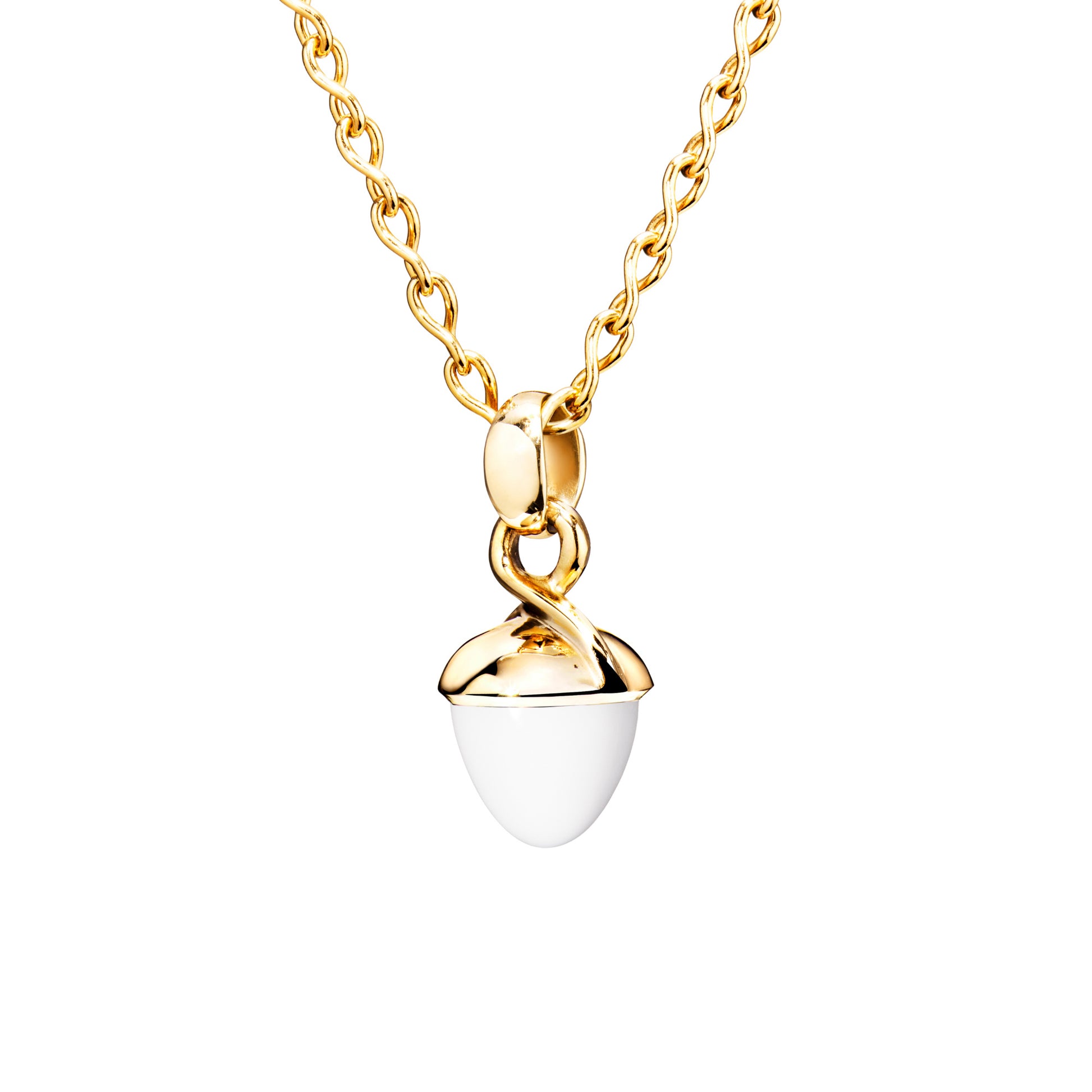 Tamara Comolli MIKADO Bouquet Anhänger mit Cacholong (P-MB-Cach-yg) aus Gelbgold mit Cacholong