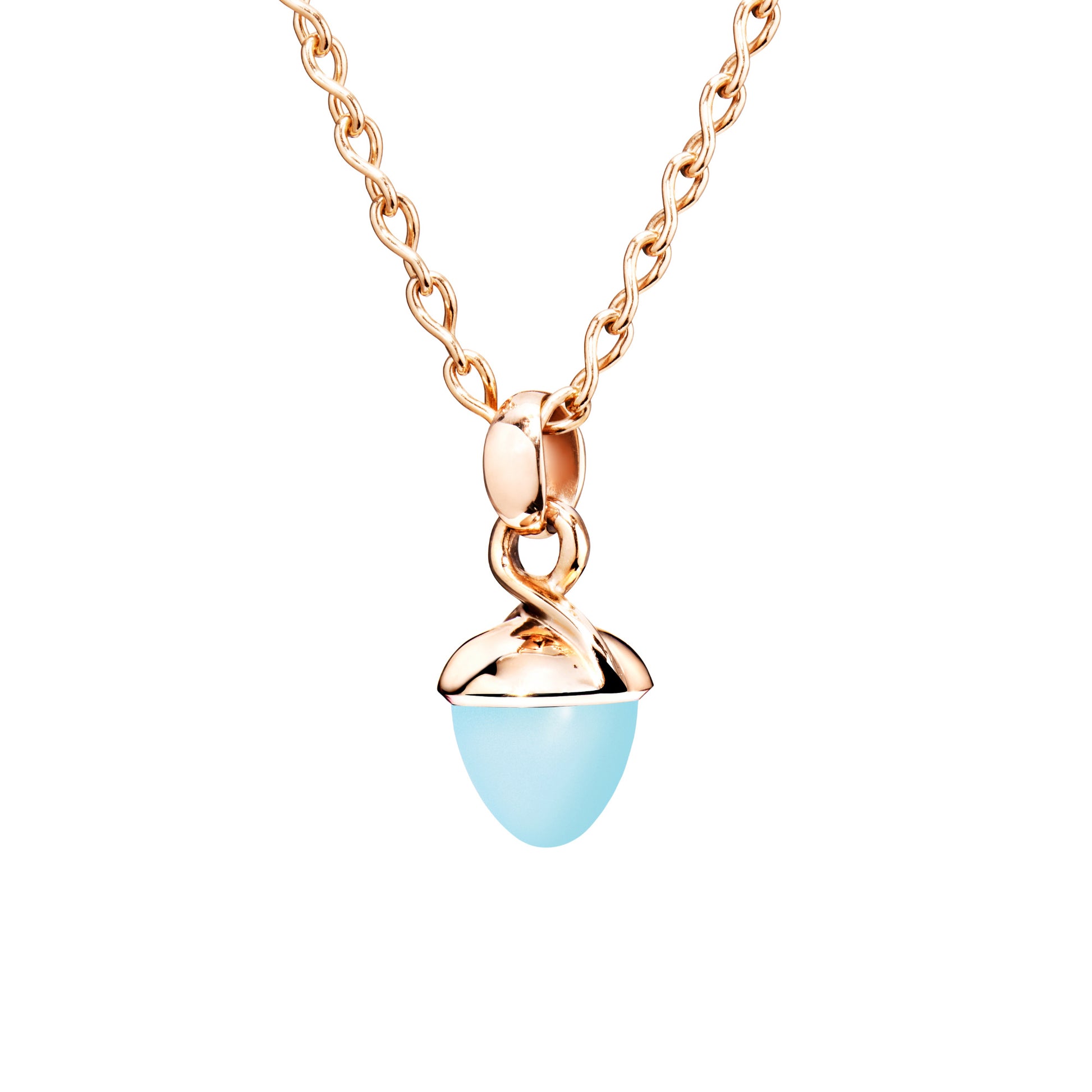 Tamara Comolli MIKADO Bouquet Anhänger mit Chalcedon (P-MB-ChAq-rg) aus Roségold mit Chalcedon
