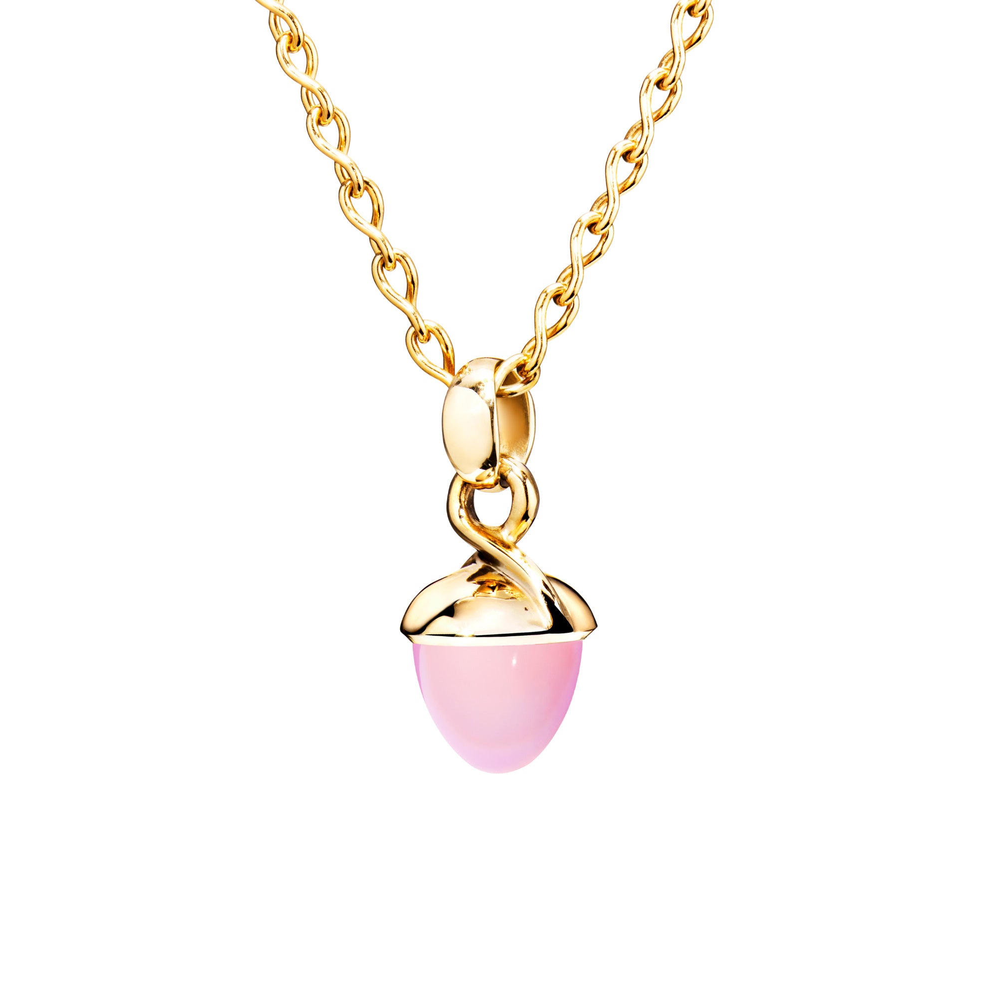 Tamara Comolli MIKADO Bouquet Anhänger mit Chalcedon (P-MB-ChPi-yg) aus Gelbgold mit Chalcedon