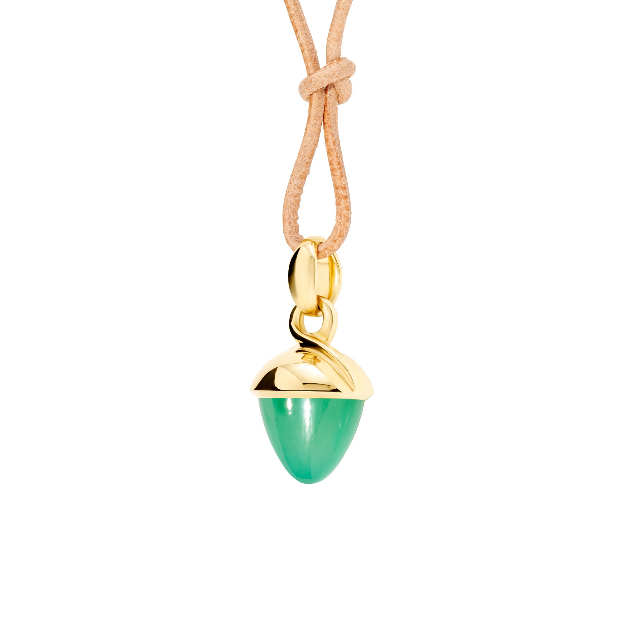 Tamara Comolli MIKADO Bouquet Anhänger mit Chrysoprase (P-MB-Chry-yg) aus Gelbgold mit Chrysopras