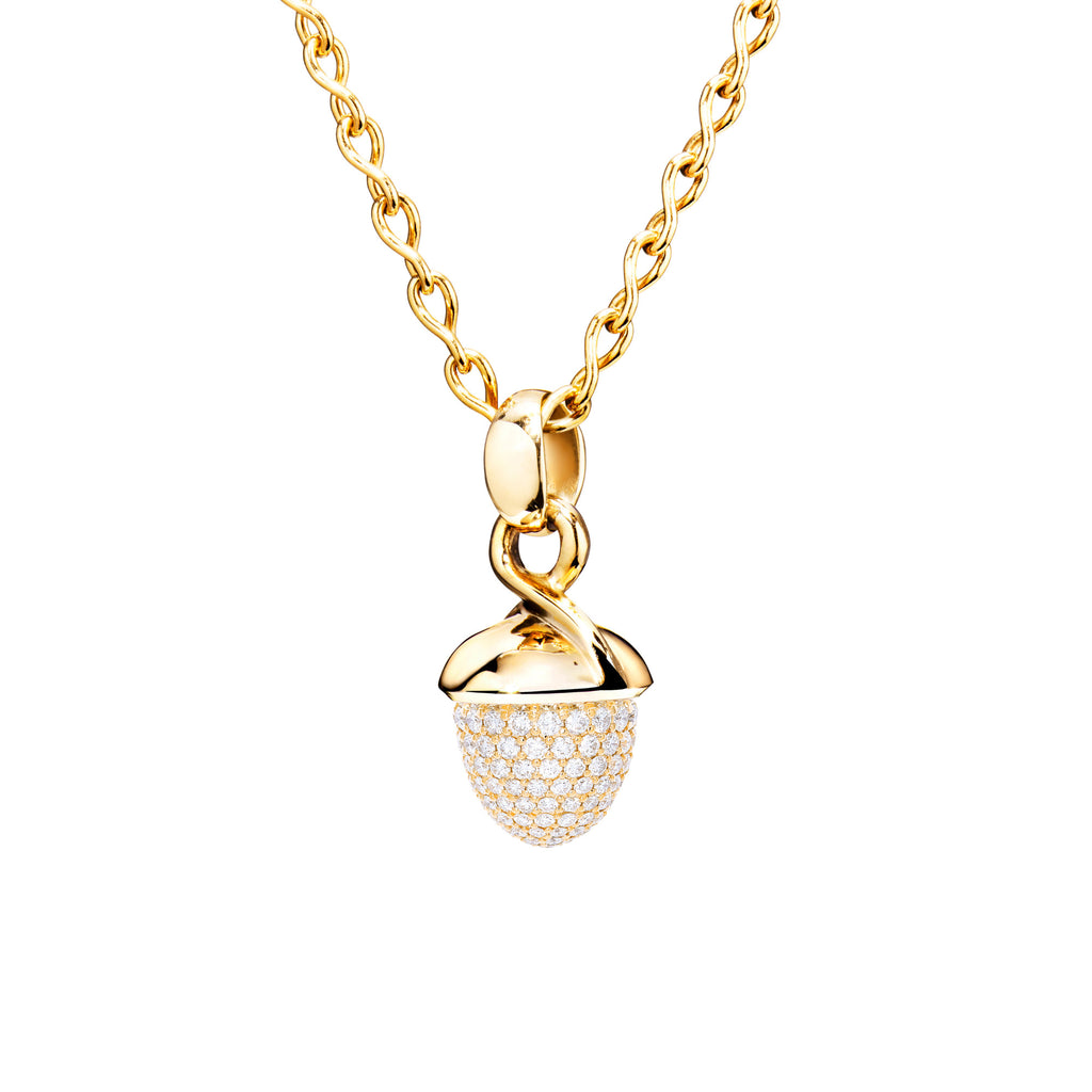 Tamara Comolli MIKADO Bouquet Anhänger mit Diamant-Pavé (P-MB-p-yg) aus Gelbgold mit Diamant