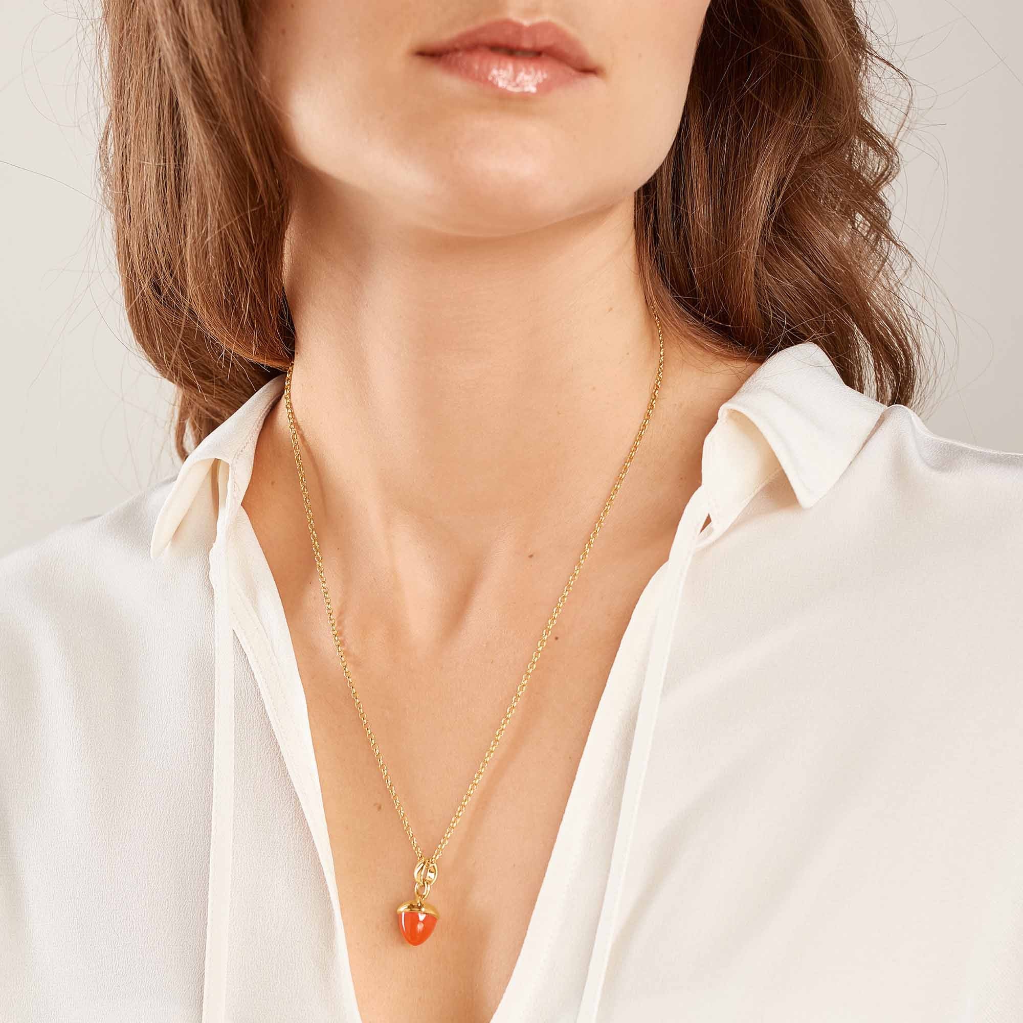 Tamara Comolli MIKADO Bouquet Anhänger mit Karneol (P-MB-Carn-yg) aus Gelbgold mit Karneol