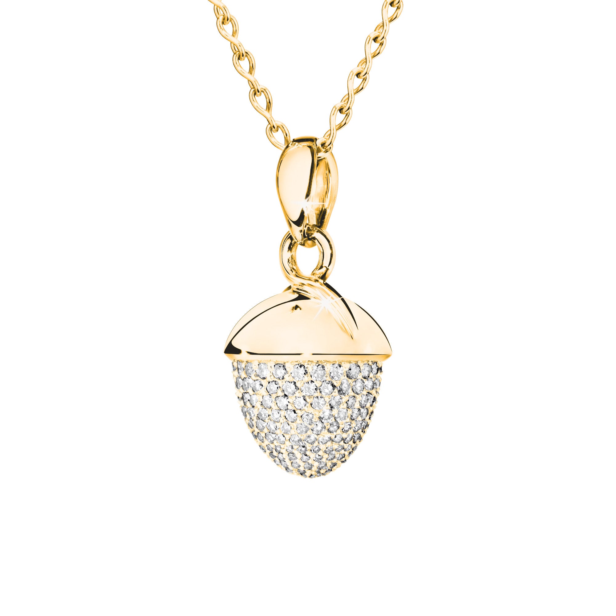 Tamara Comolli MIKADO Bouquet Anhänger XL mit Diamant-Pavé (P-MB-XL-p-yg) aus Gelbgold mit Diamant