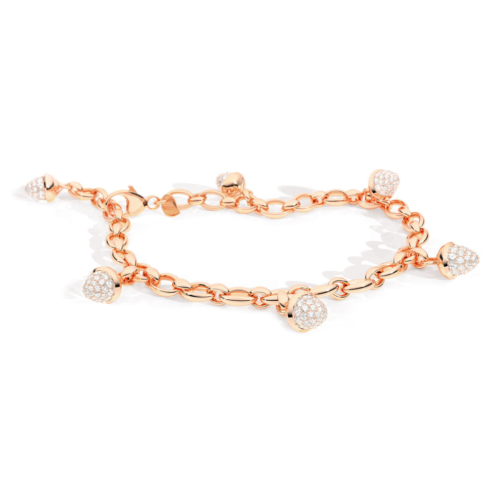 Tamara Comolli MIKADO Charm Armband mit Diamant-Pavé (B-MC-Ch-p-rg) aus Roségold mit Diamant