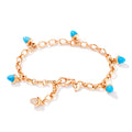 Tamara Comolli MIKADO Charm Armband 'Türkis' mit Diamant-Pavé (B-MC-Ch-Tur-p-rg) aus Roségold mit Diamant und Türkis