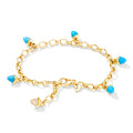 Tamara Comolli MIKADO Charm Armband 'Türkis' mit Diamant-Pavé (B-MC-Ch-Tur-p-yg) aus Gelbgold mit Diamant und Türkis