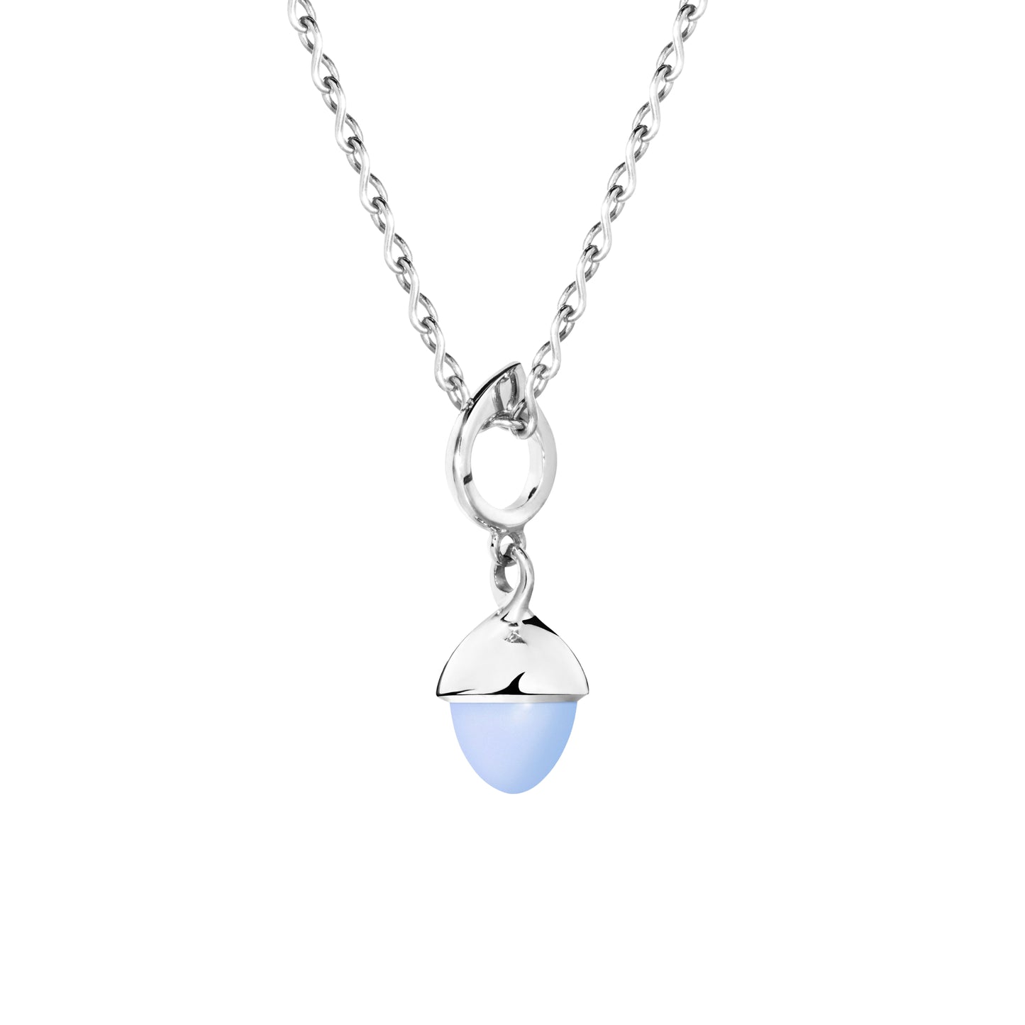 Tamara Comolli MIKADO Flamenco Anhänger Blauer Chalcedon (P-MFL-ChBl-wg) aus Weißgold mit Chalcedon