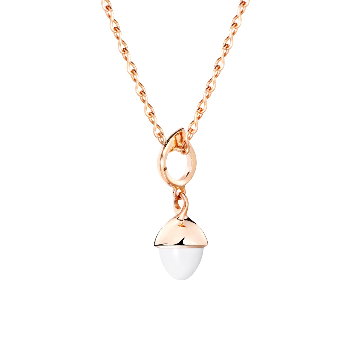 Tamara Comolli MIKADO Flamenco Anhänger mit Cacholong (P-MFL-Cach-rg) aus Roségold mit Cacholong