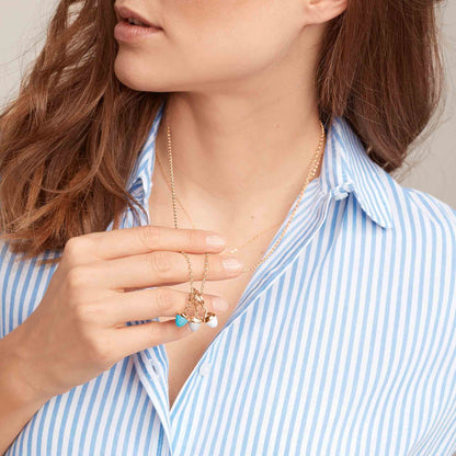 Tamara Comolli MIKADO Flamenco Anhänger mit Cacholong (P-MFL-Cach-rg) aus Roségold mit Cacholong