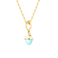 Tamara Comolli MIKADO Flamenco Anhänger mit Chalcedon (P-MFL-ChAq-yg) aus Gelbgold mit Chalcedon