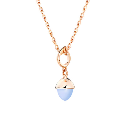 Tamara Comolli MIKADO Flamenco Anhänger mit Chalcedon (P-MFL-ChBl-rg) aus Roségold mit Chalcedon