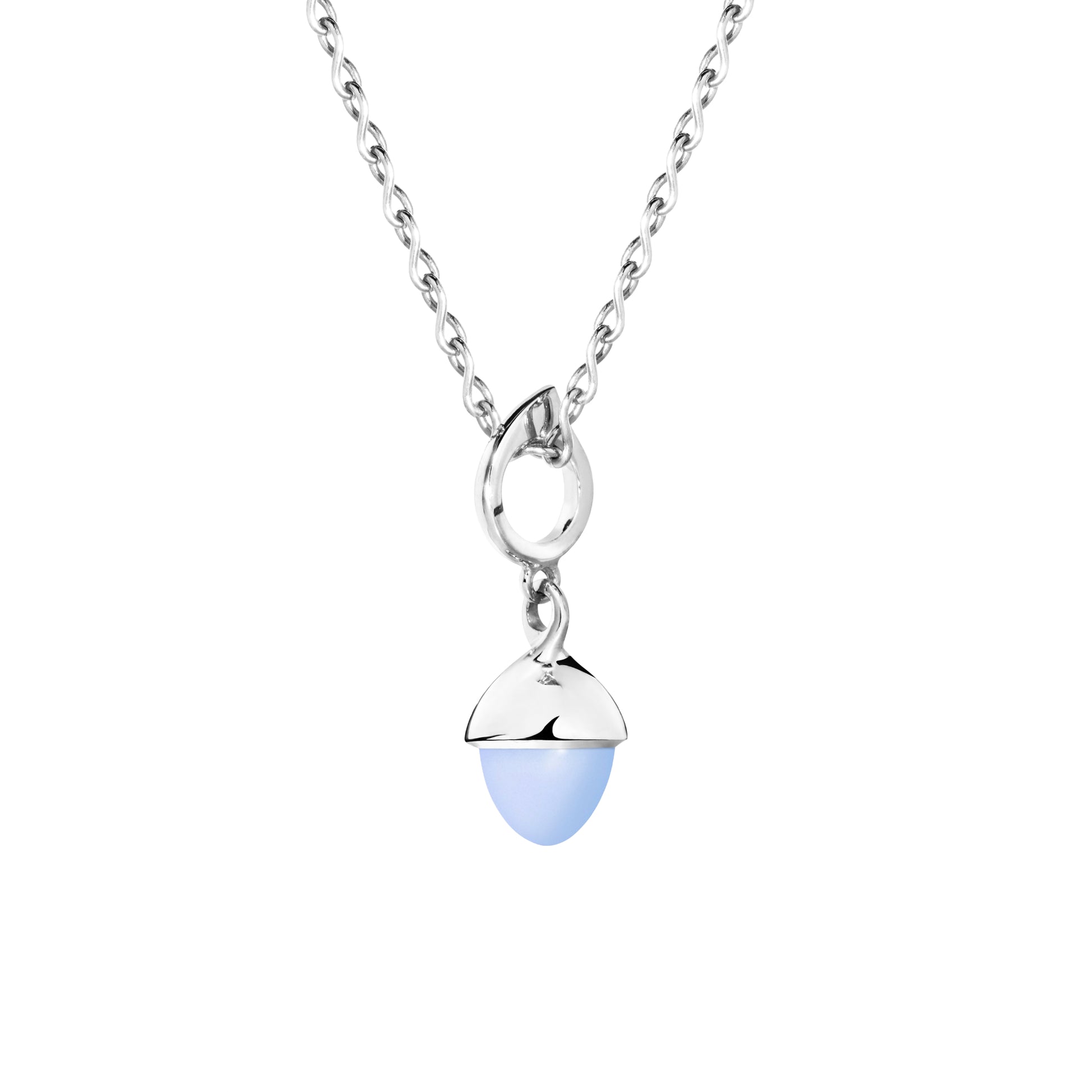 Tamara Comolli MIKADO Flamenco Anhänger mit Chalcedon (P-MFL-ChBl-wg) aus Weißgold mit Chalcedon