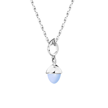 Tamara Comolli MIKADO Flamenco Anhänger mit Chalcedon (P-MFL-ChBl-wg) aus Weißgold mit Chalcedon