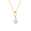 Tamara Comolli MIKADO Flamenco Anhänger mit Chalcedon (P-MFL-ChBl-yg) aus Gelbgold mit Chalcedon