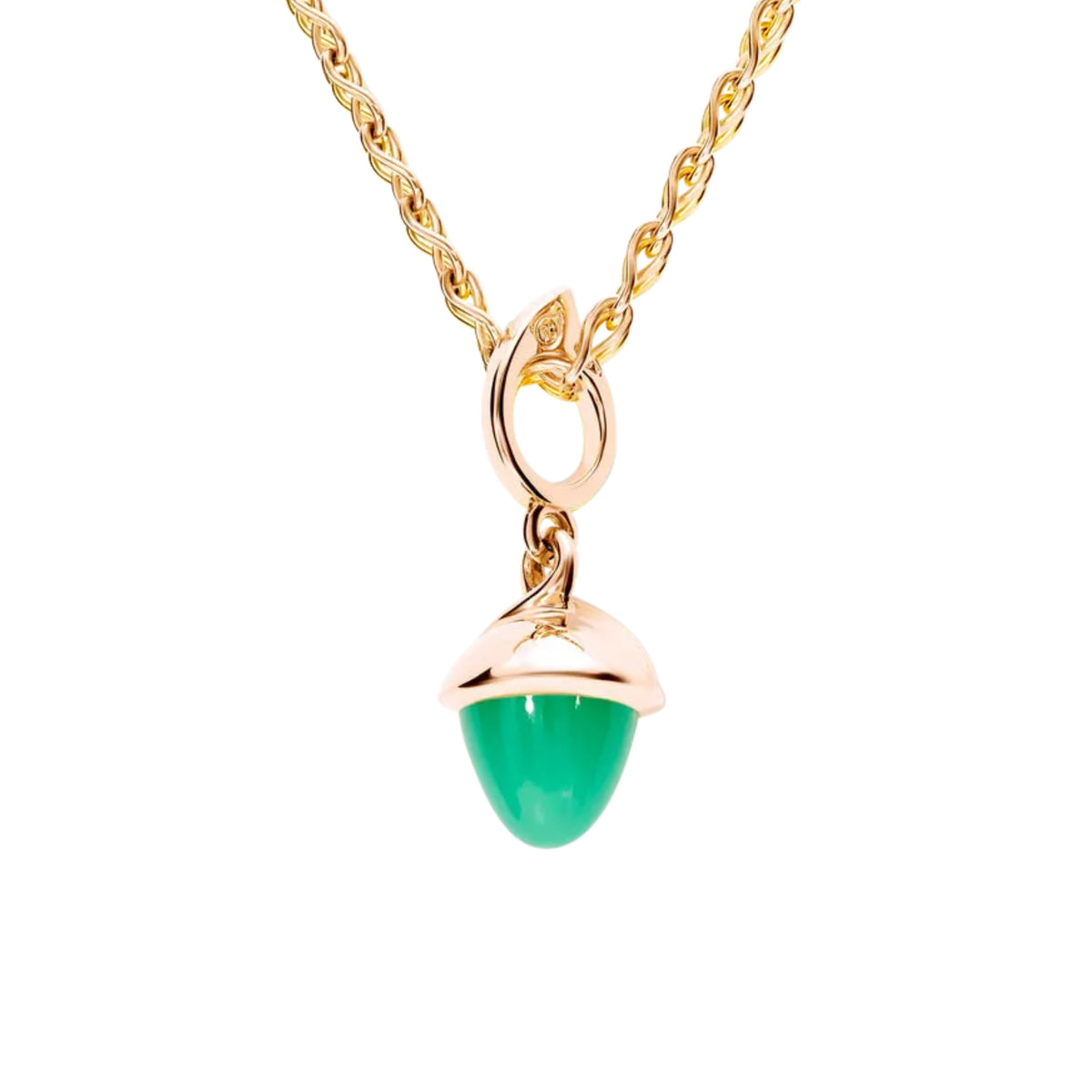 Tamara Comolli MIKADO Flamenco Anhänger mit Chrysoprase (P-MFL-Chry-rg) aus Roségold mit Chrysopras