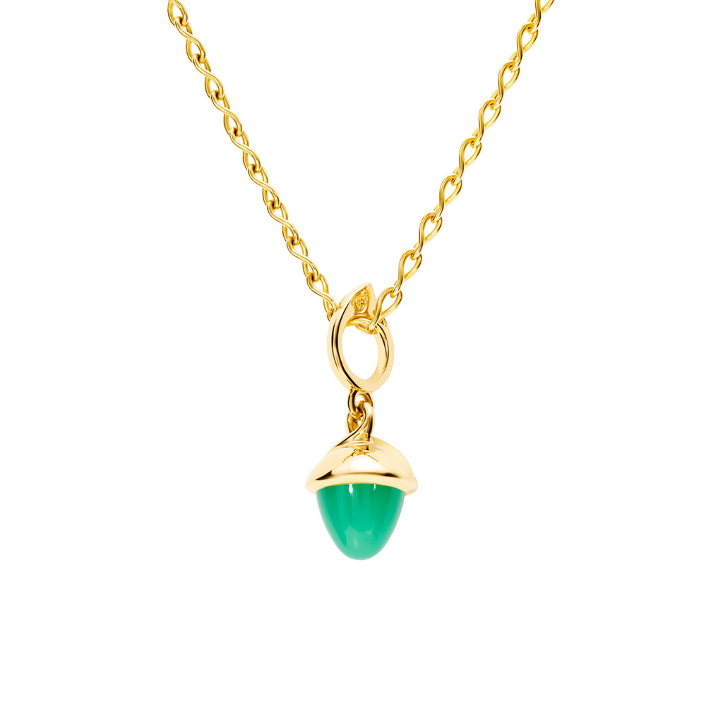 Tamara Comolli MIKADO Flamenco Anhänger mit Chrysoprase (P-MFL-Chry-yg) aus Gelbgold mit Chrysopras