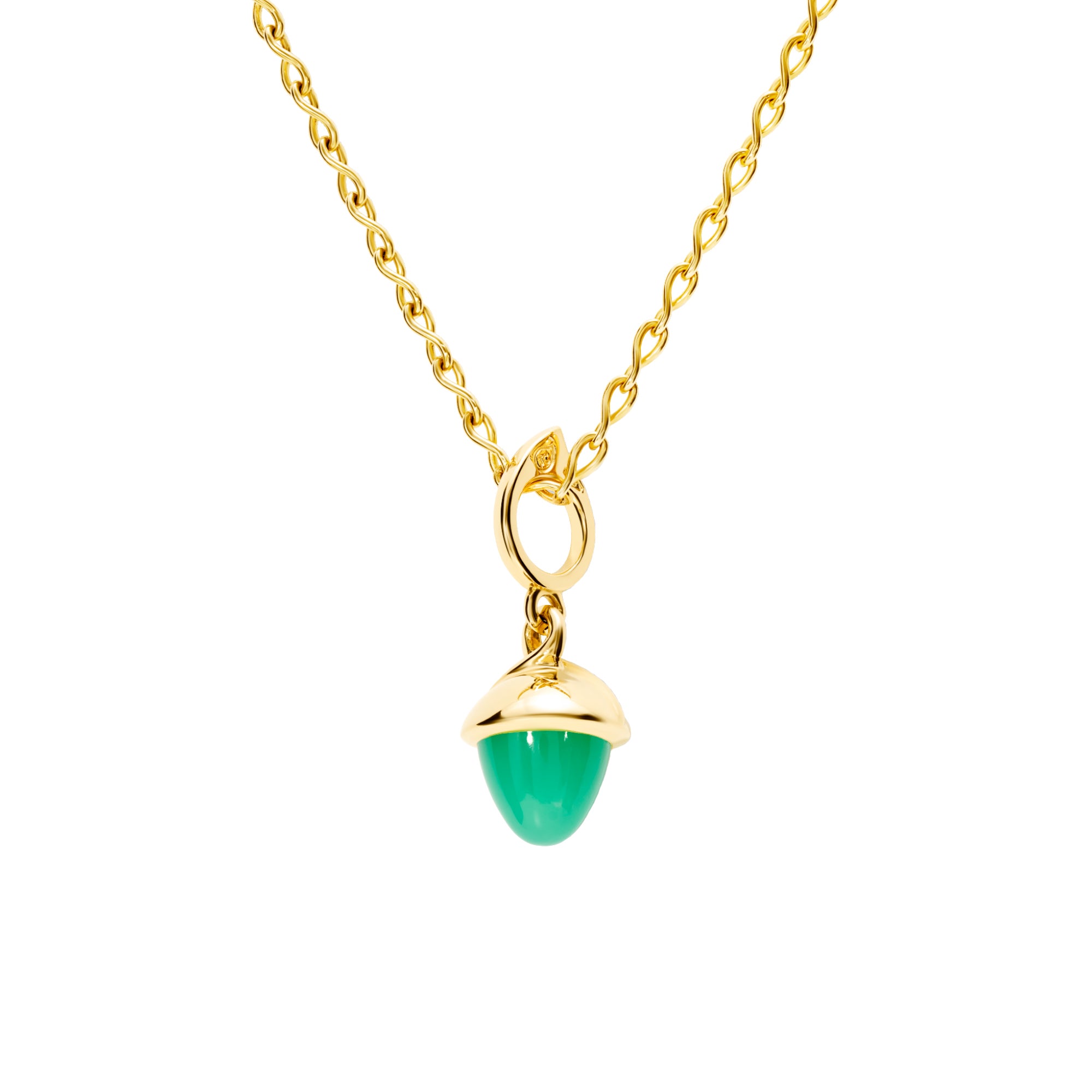 Tamara Comolli MIKADO Flamenco Anhänger mit Chrysoprase (P-MFL-Chry-yg) aus Gelbgold mit Chrysopras