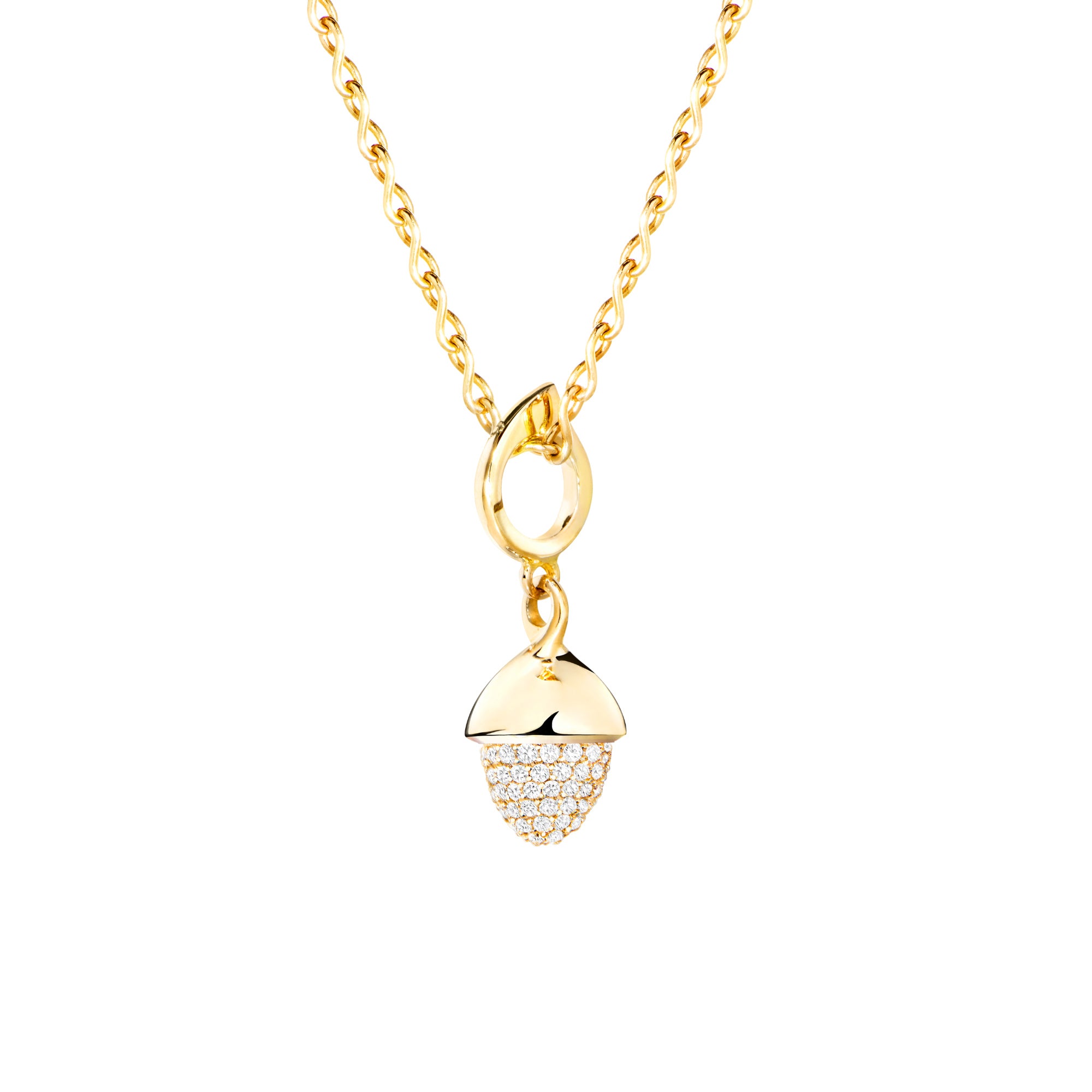 Tamara Comolli MIKADO Flamenco Anhänger mit Diamant-Pavé (P-MFL-p-yg) aus Gelbgold mit Diamant