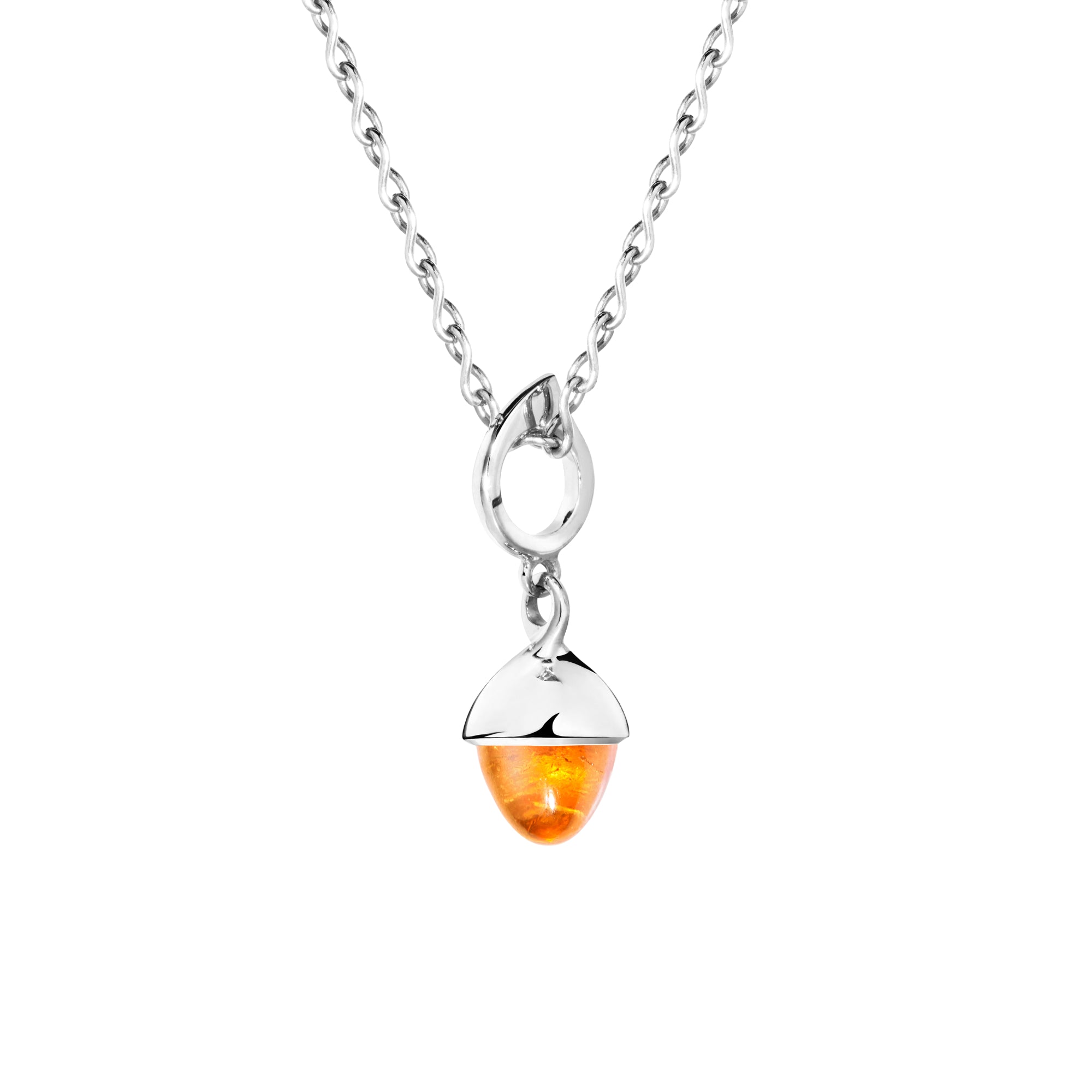Tamara Comolli MIKADO Flamenco Anhänger mit Mandarin-Granat (P-MFL-Man-wg) aus Weißgold mit Granat