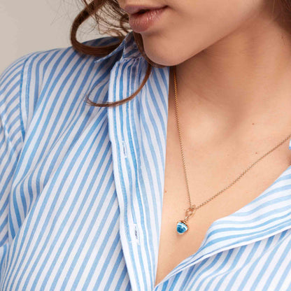 Tamara Comolli MIKADO Flamenco Anhänger mit Sky Topas (P-MFL-ToSky-rg) aus Roségold mit Topas