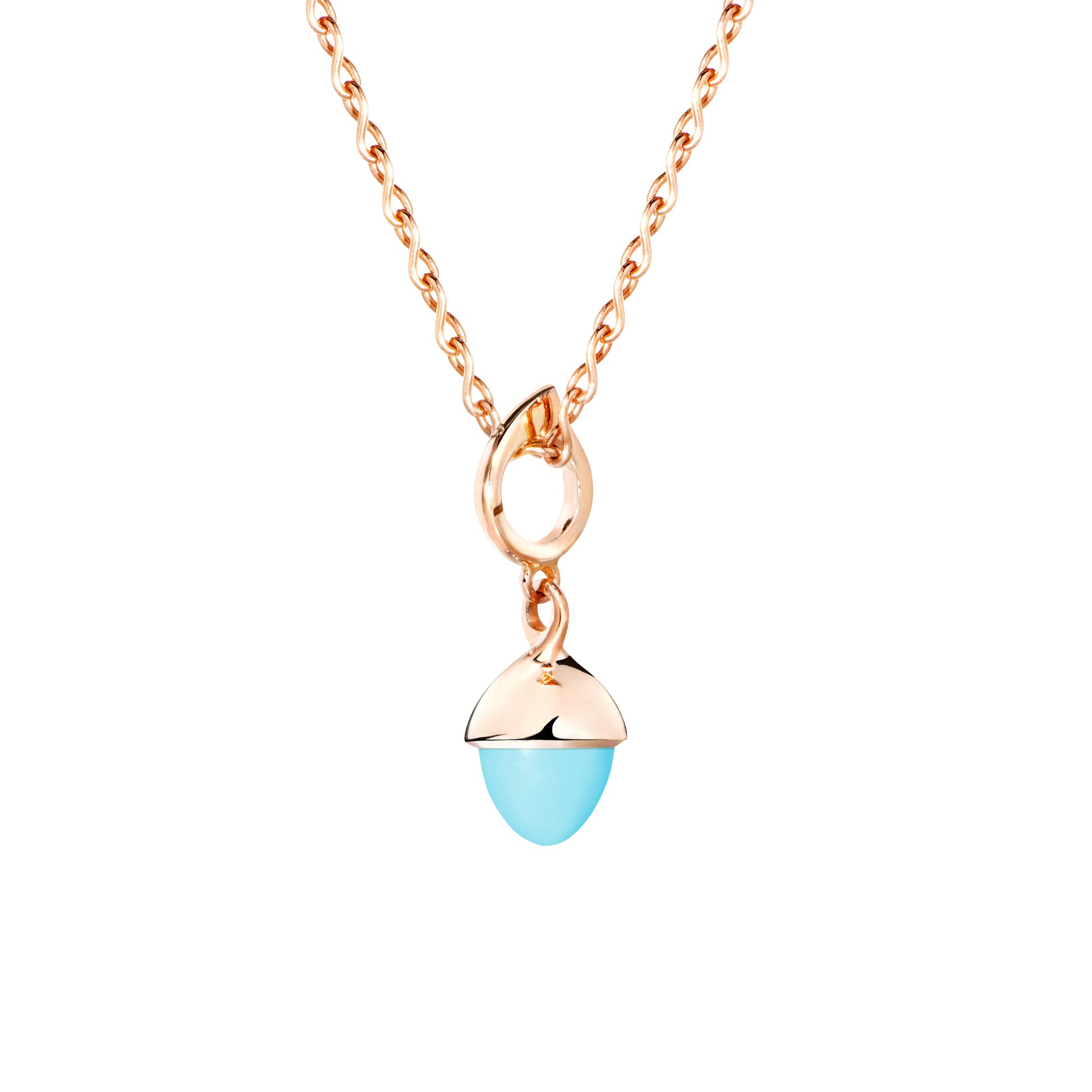 Tamara Comolli MIKADO Flamenco Anhänger mit Türkis (P-MFL-Tur-rg) aus Roségold mit Türkis