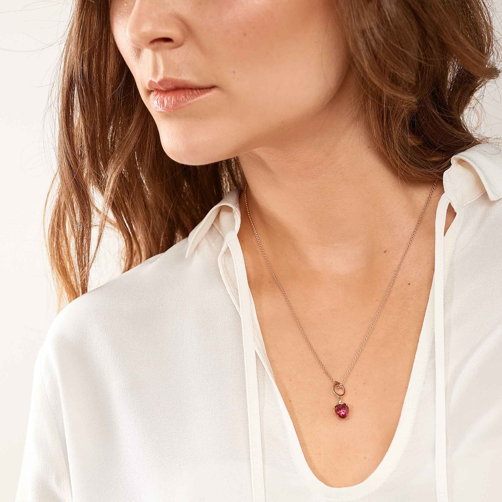 Tamara Comolli MIKADO Flamenco Anhänger mit Turmalin (P-MFL-TuRo-rg) aus Roségold mit Turmalin