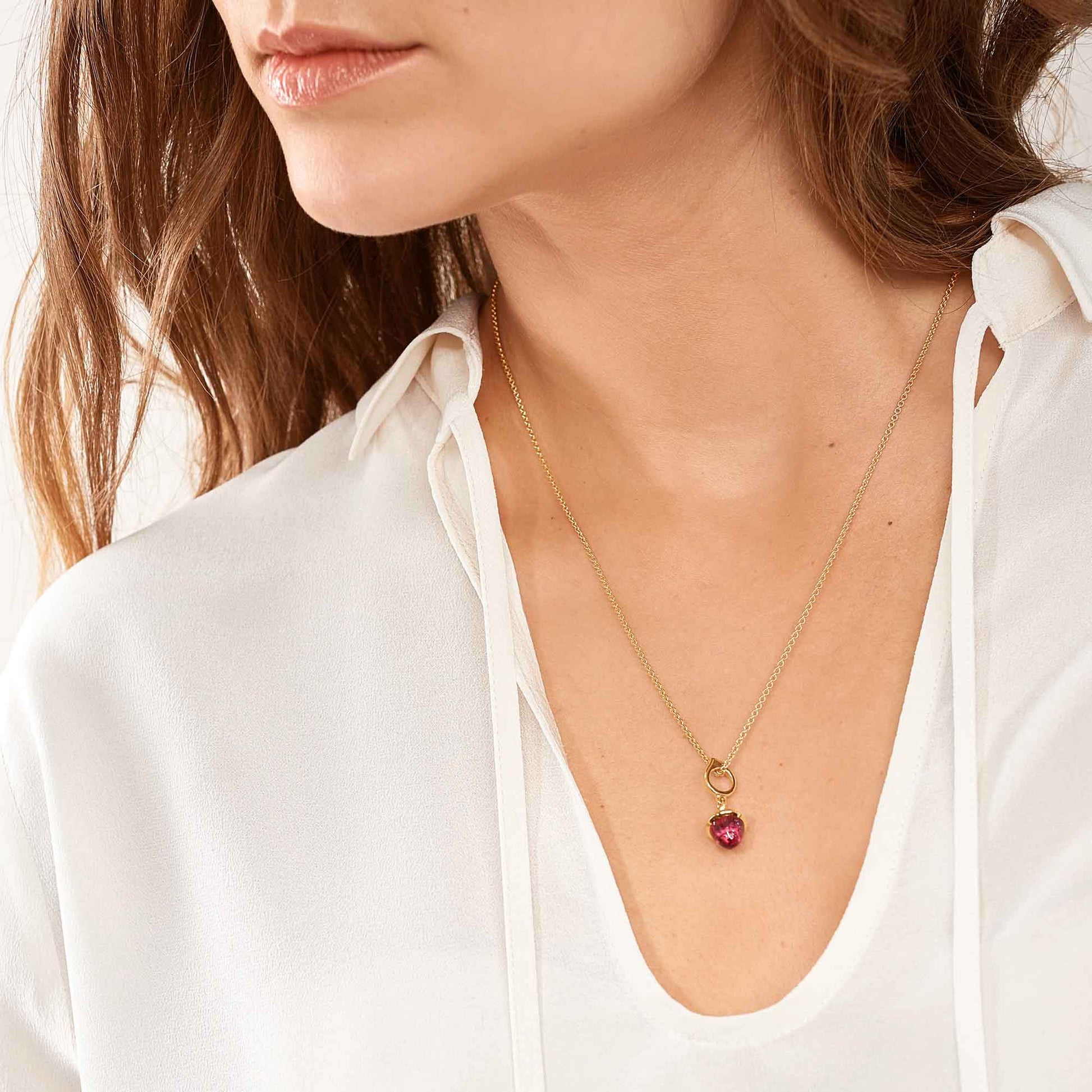 Tamara Comolli MIKADO Flamenco Anhänger mit Turmalin (P-MFL-TuRo-yg) aus Gelbgold mit Turmalin