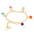Tamara Comolli MIKADO Flamenco Charm Armband 'Candy' (B-MFL-Ch-Can-yg) aus Gelbgold mit Amethyst, Karneol, Peridot, Topas und Turmalin