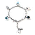 Tamara Comolli MIKADO Flamenco Charm Armband 'Ocean' mit Diamant-Pavé (B-MFL-Ch-Oce-p-wg) aus Weißgold mit Diamant, Mondstein und Topas