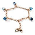 Tamara Comolli MIKADO Flamenco Charm Armband 'Sky' (B-MFL-Ch-Sky-rg) aus Roségold mit Topas